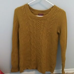 Mustard Cable Knit Sweater